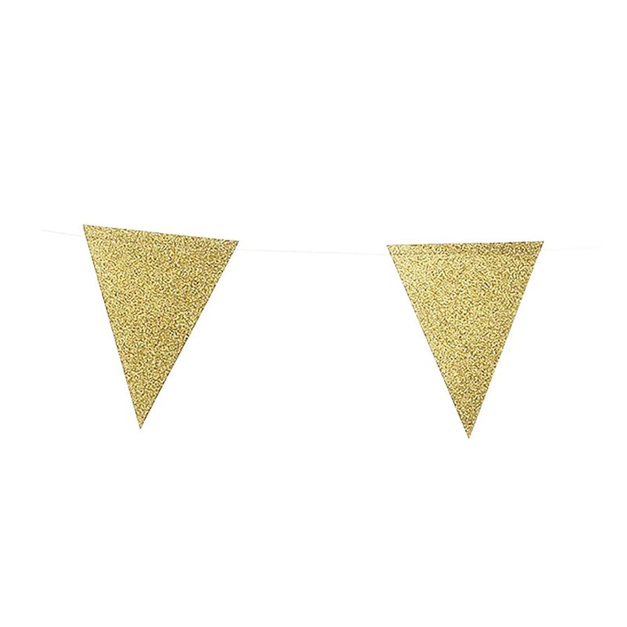 Small Glitter Bunting Flags (Gold)