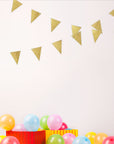 Small Glitter Bunting Flags (Gold)