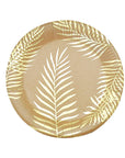 Brown Craft Paper Plates with Gold leaf foil (6pk)