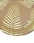 Brown Craft Paper Plates with Gold leaf foil (6pk)