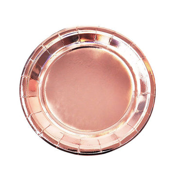 Small Rose Gold Paper Plates (10pk)