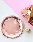 Small Rose Gold Paper Plates (10pk)