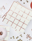 Rose Gold Grid Napkins 16pk