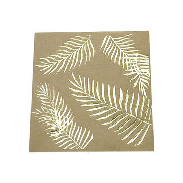 Brown Craft Napkins with Gold leaf foil (16pk)