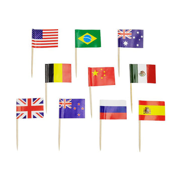 World Flag Toothpicks 50pk