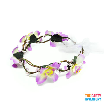 Purple Forrest Orchid Flower Crown