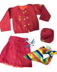 Children Flight Attendant Costume and Accessories Kit