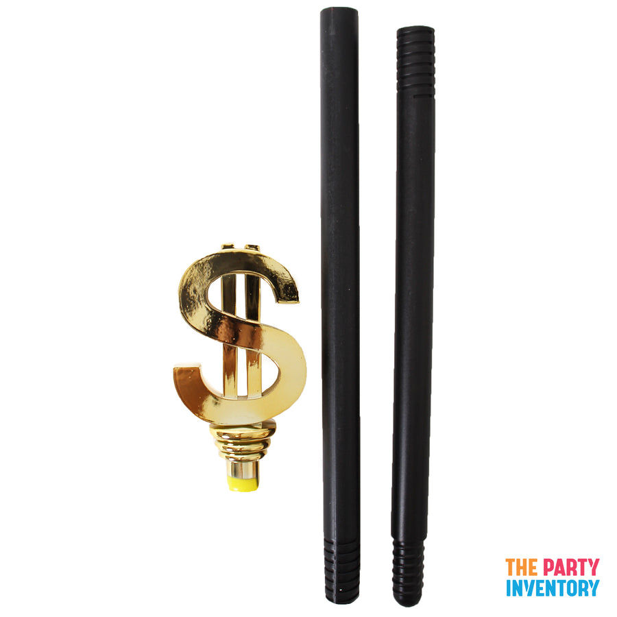 Gold $ Dollar Sign Pimp Cane (DIY)