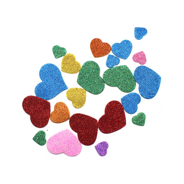 Glitter Foam Stickers (Hearts)