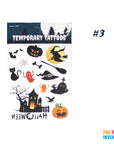 Cartoon Halloween Temporary Tattoos