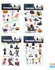 Cartoon Halloween Temporary Tattoos