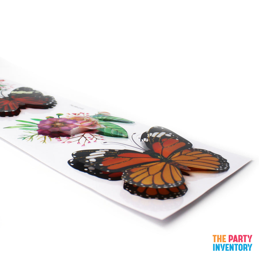 Jumbo Flowers & Butterflies 3D Stickers (Assorted)