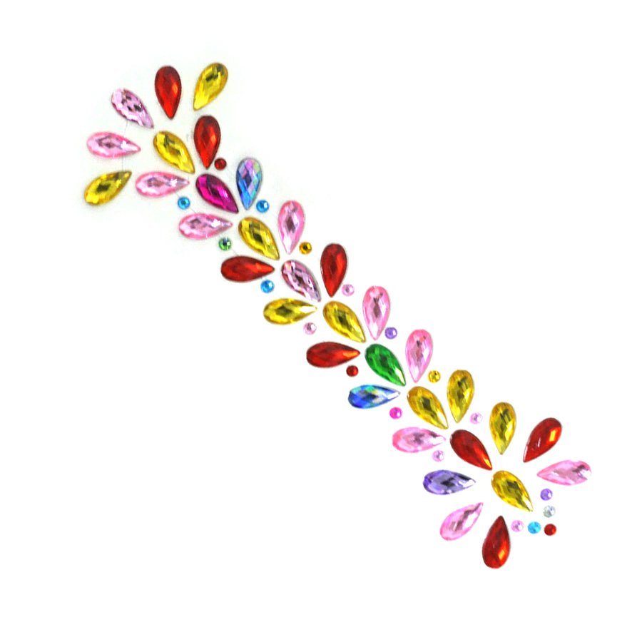 Diamonte Hair Gems Strip (Rainbow)