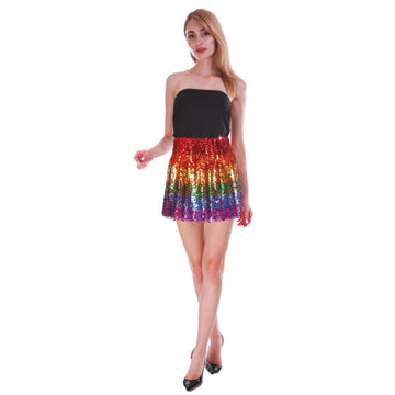 Rainbow Adult Sequin Skirt