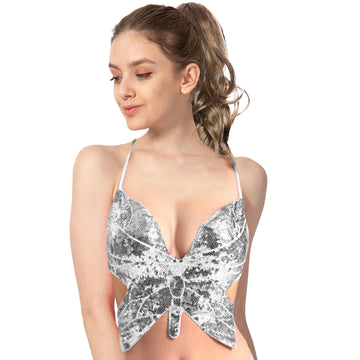 Sequin Butterfly Top (Silver)