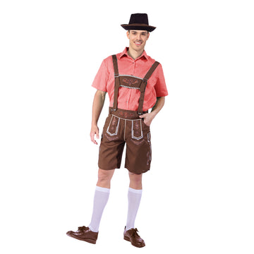 Adult Beer Man Costume (Red Checkered)