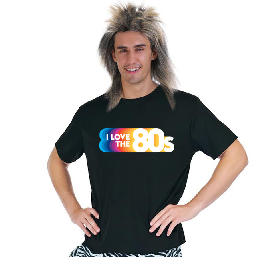 Adult Mens I love the 80s Printed T-Shirt
