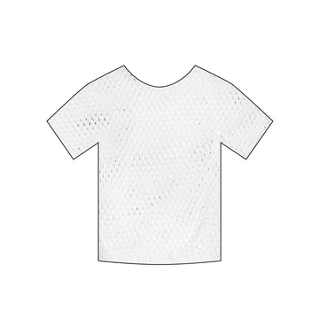 Short Sleeve Fishnet Top (White)
