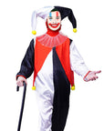 Adult Black and White Jester Costume