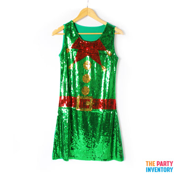 Adult Christmas Sequin Dress (Elf)