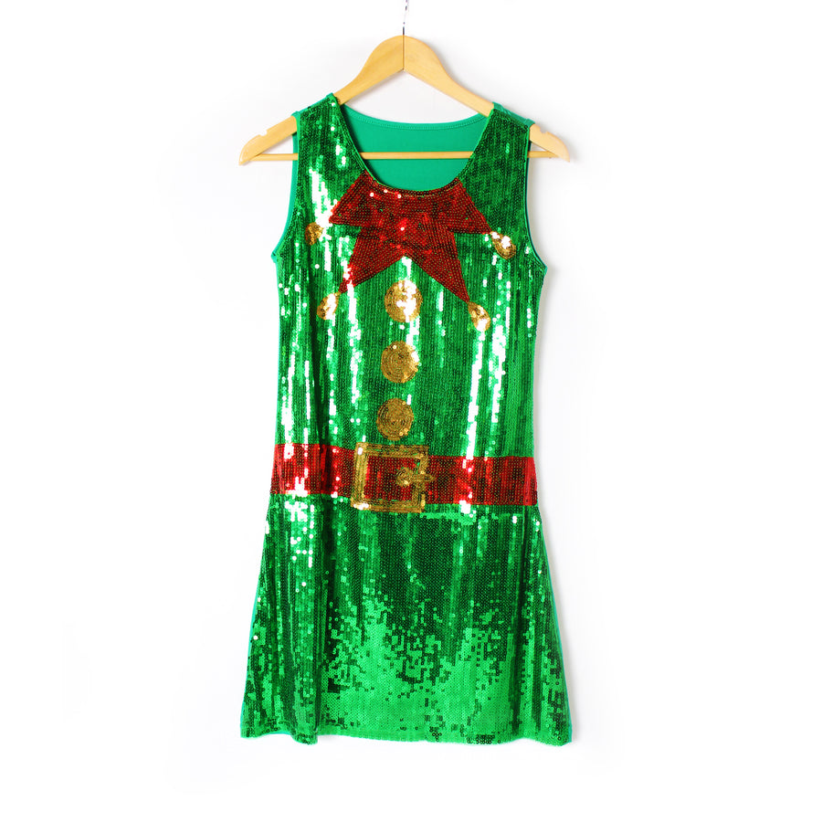 Adult Christmas Sequin Dress (Elf)