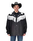 Adult Black Cowboy Top Costume