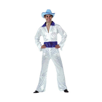 Adult Disco man Jumpsuit (White)