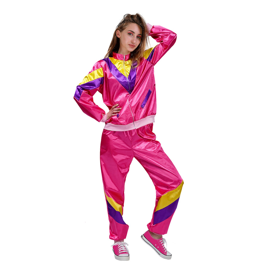 Adult 80s Pink Tracksuit Costume