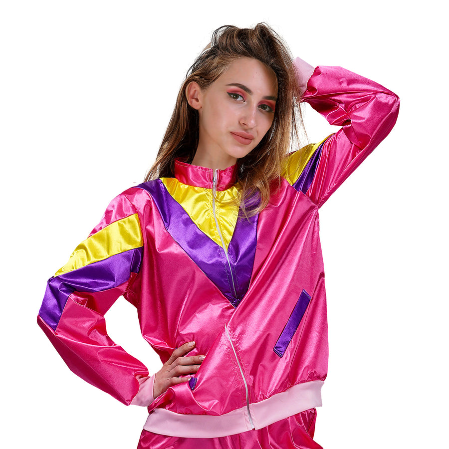 Adult 80s Pink Tracksuit Costume