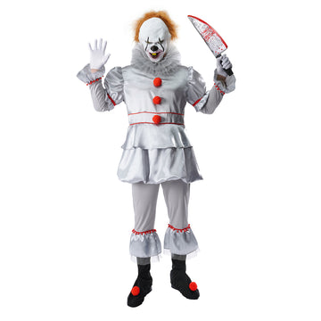 Adult Evil Killer Clown Man Costume