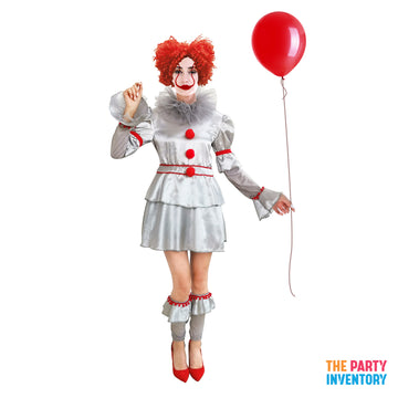 Adult Evil Killer Clown Girl Costume