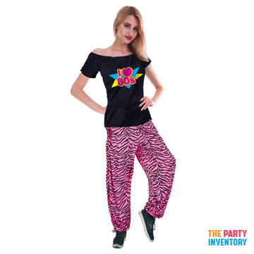 Adult 80's Pink Punk Rock Pants Costume