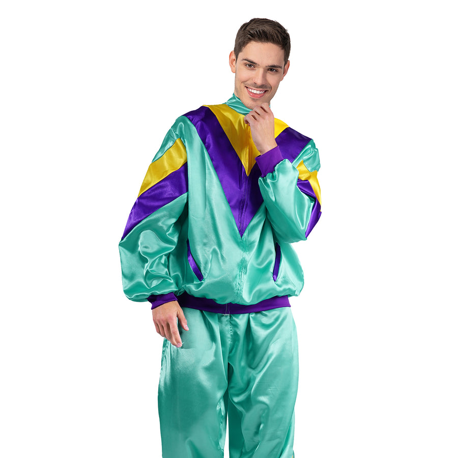 Adult Aqua 80s Tracksuit Costume