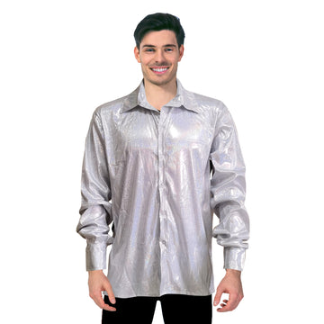 Adult Disco Shirt (Silver)