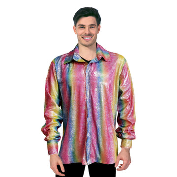 Adult Disco Shirt (Rainbow)