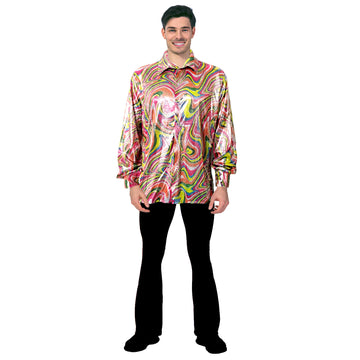 Adult Disco Shirt (Rainbow Swirl)