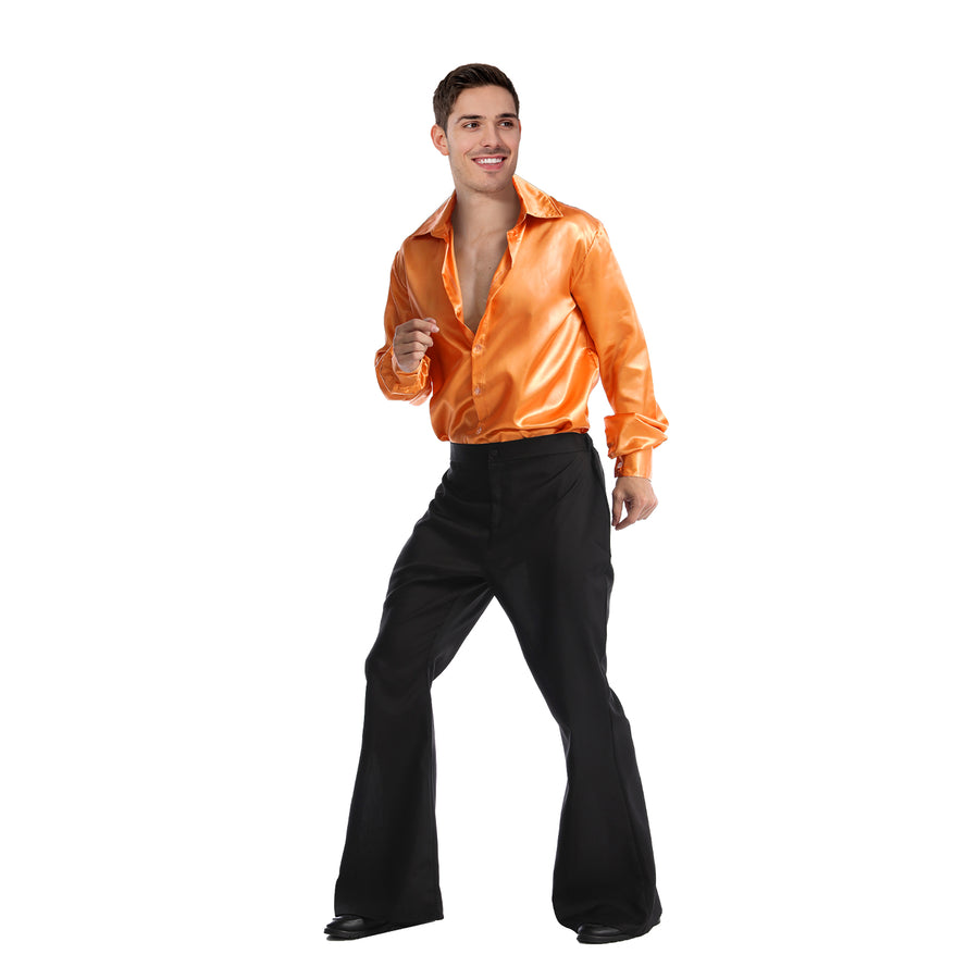 Adult 70s Disco Shirt (Orange)