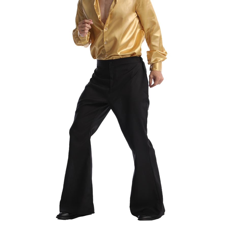 Adult 70s Disco Flare Pants (Black) – The Party Inventory