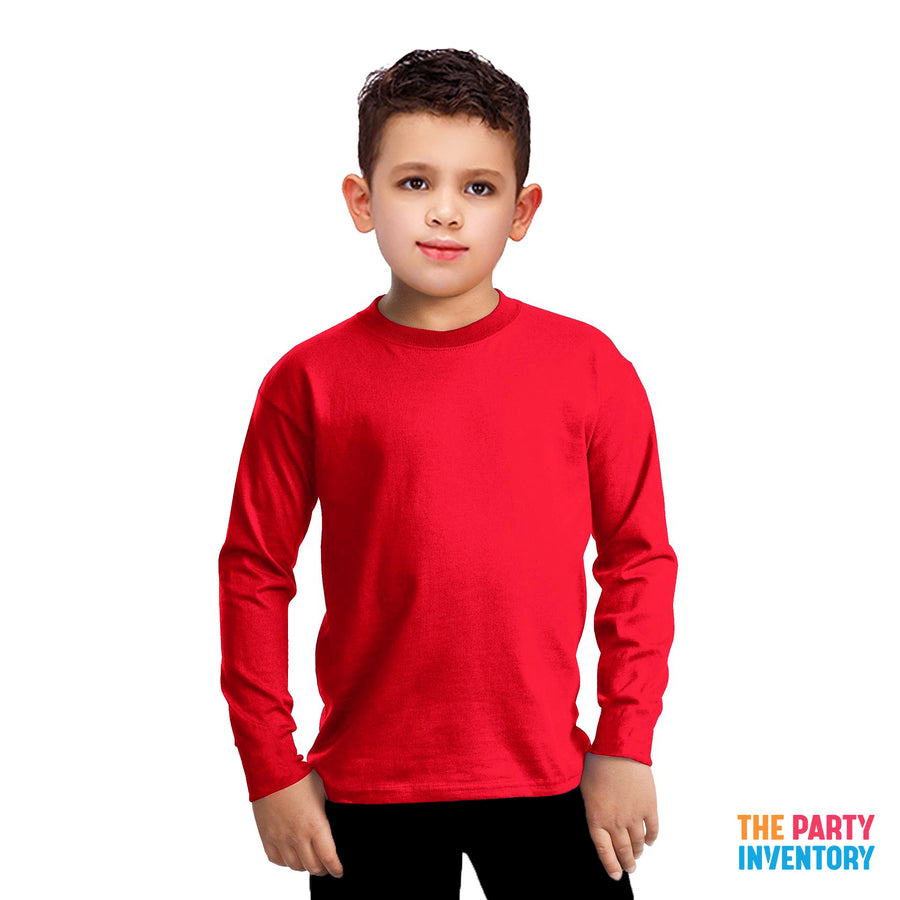 Children's Long Sleeve Top (Red)