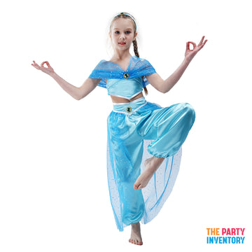 Children's Blue Arabian Princess Costume