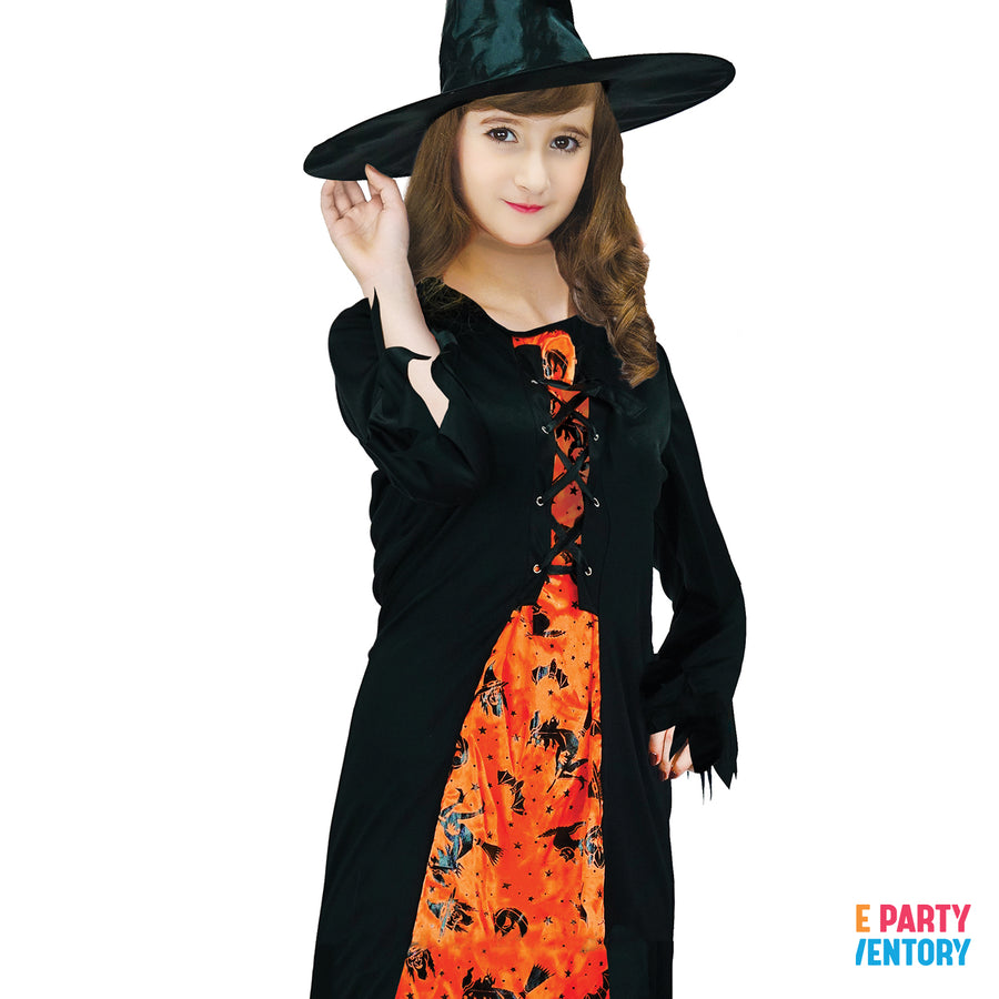 Children's Orange Witch Costume