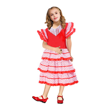 Children Spanish Girl Costume (3 Sizes)