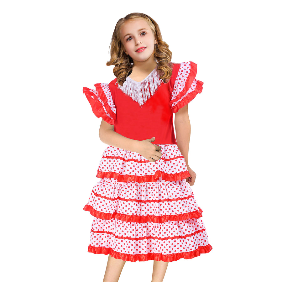 Children Spanish Girl Costume (3 Sizes)