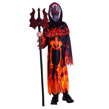 Children Fire Skeleton Costume