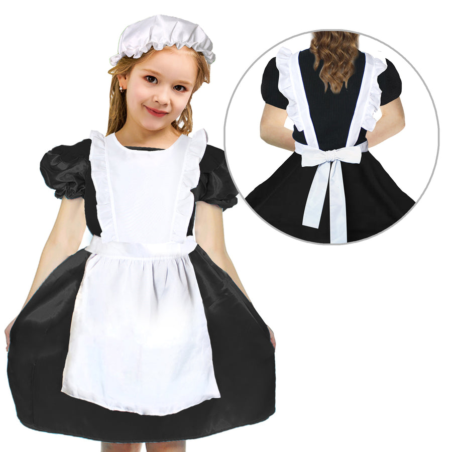 Children's Colonial Apron & Hat Costume Set