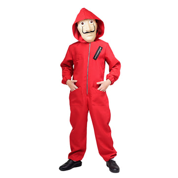 Children Red Robber Costume