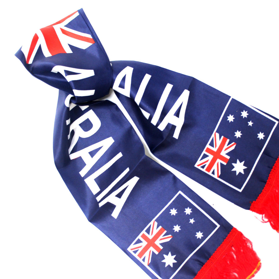 Australian Flag Scarf with fringing