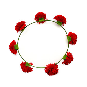 Red Dhalia Flower Crown