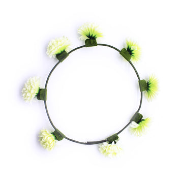 White Dhalia Flower Crown