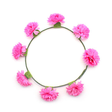 Pink Dhalia Flower Crown